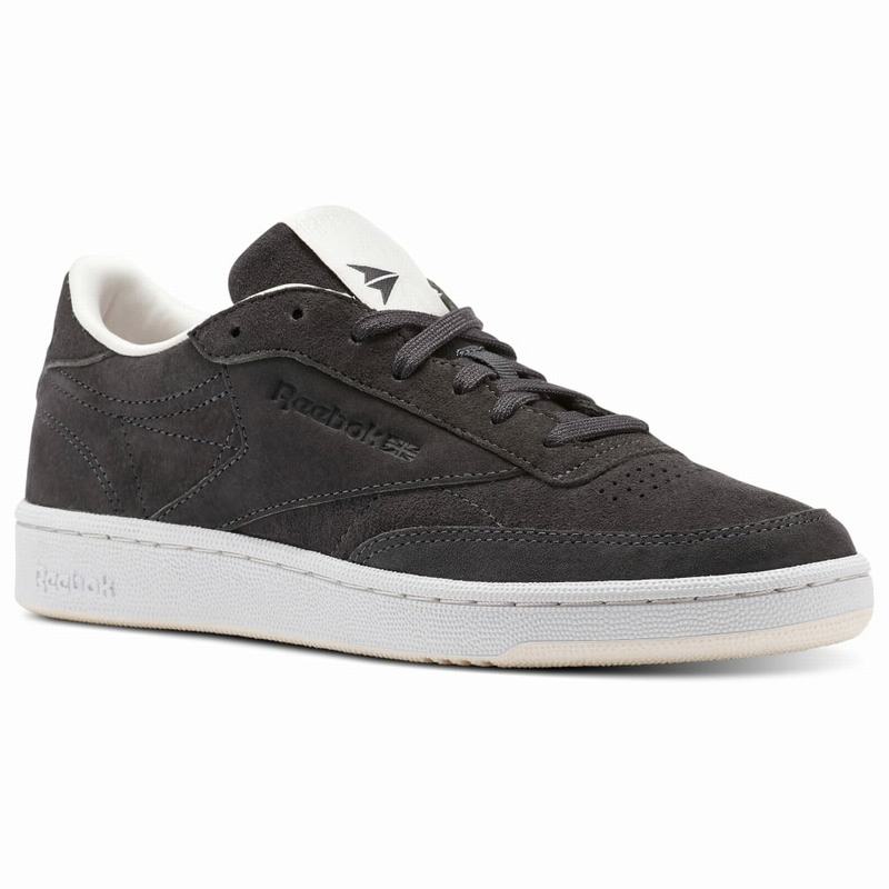 Reebok Club C 85 Tonal Nubuck Tenisky Damske - Čierne/Biele MF8486ZX